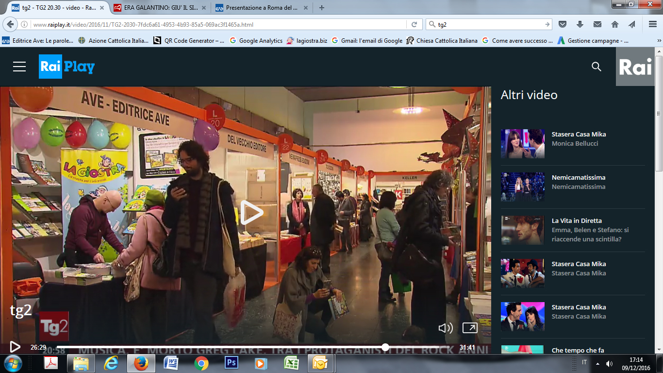Lo stand Ave al TG2 delle 20,30 Lo stand Ave al TG2 delle 20,30